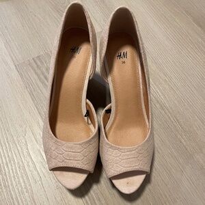 New H&M Peek-Toe Wedges
